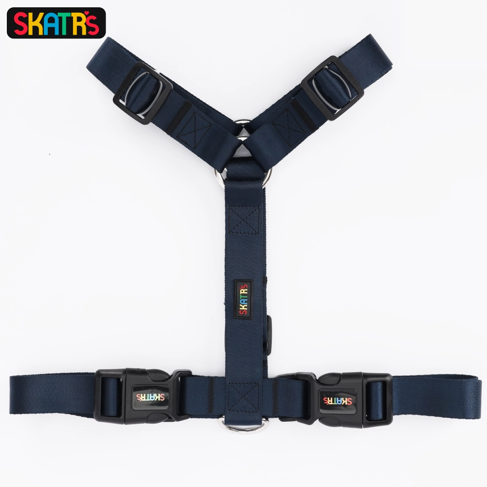 Skatrs Premium H Harness for Dogs (Midnight Blue)
