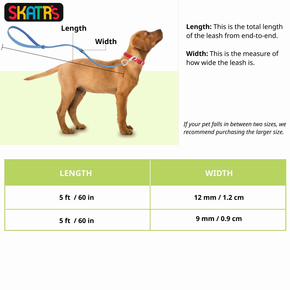Skatrs Reflective Nylon Rope Leash for Dogs (Orange)
