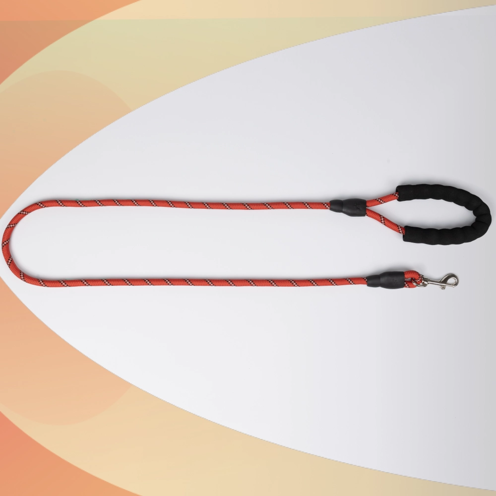 Skatrs Reflective Nylon Rope Leash for Dogs (Red)