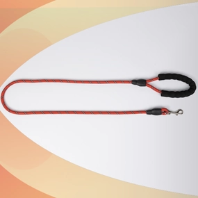 Skatrs Reflective Nylon Rope Leash for Dogs (Red)
