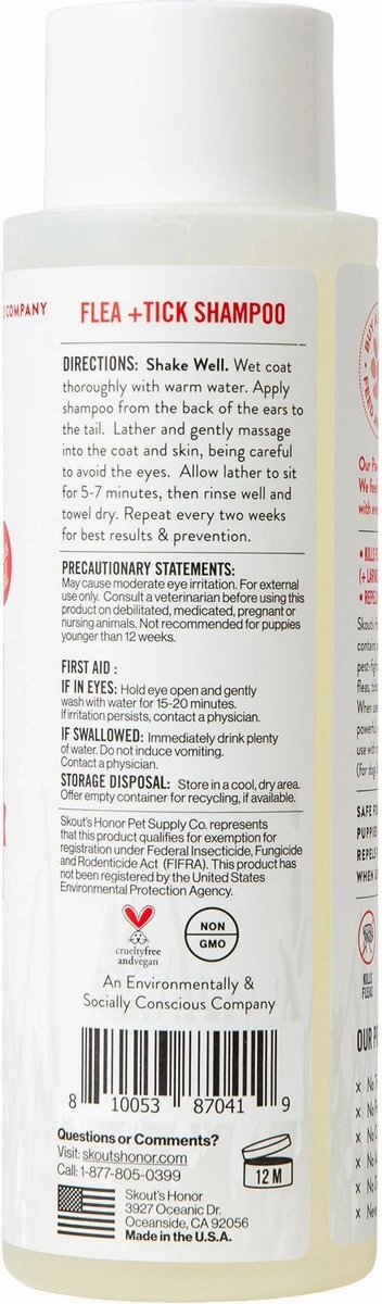 Skout's Honor Flea & Tick Shampoo for Dogs