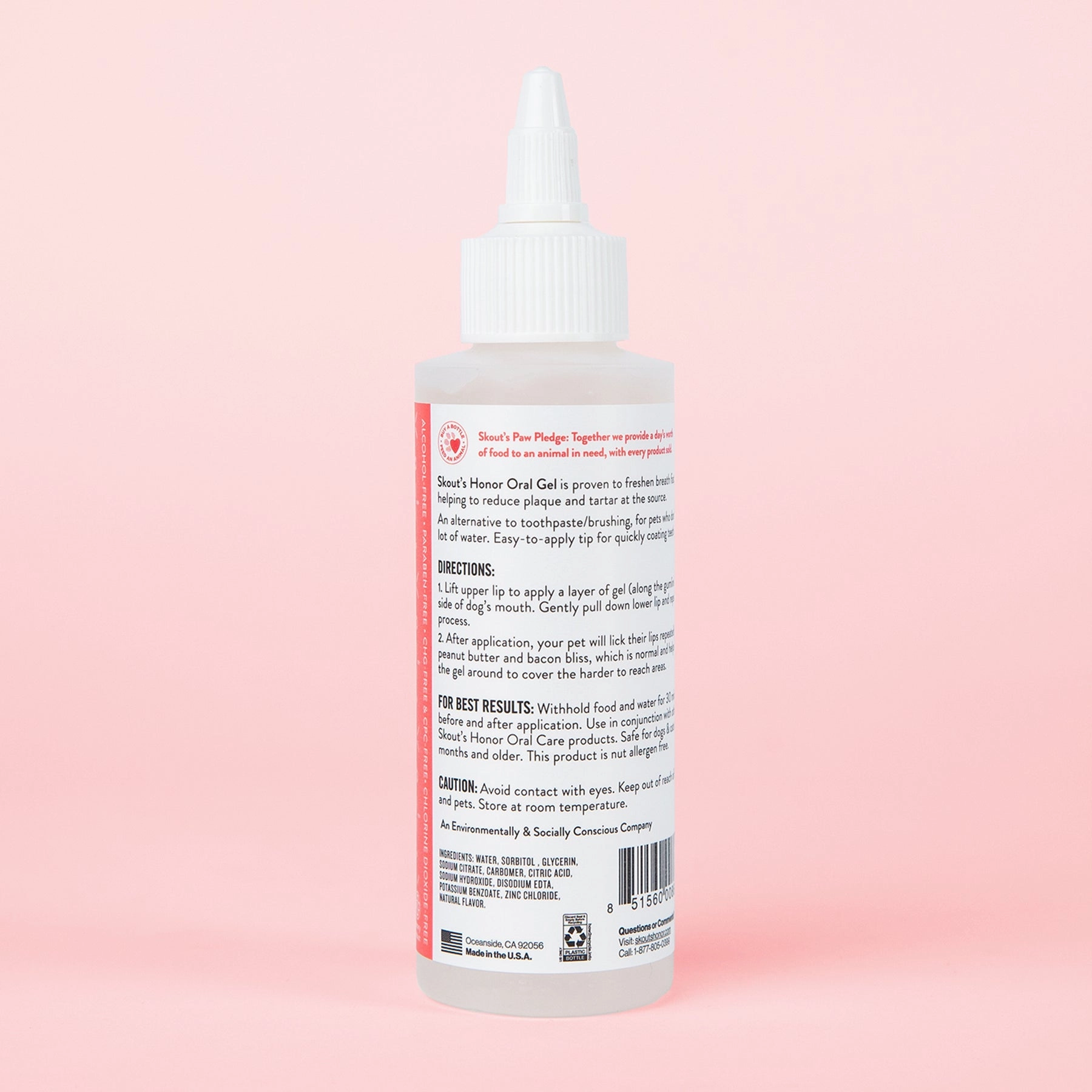 Skout's Honor Oral Care Peanut Butter and Bacon Flavored Gel for Dogs and Cats