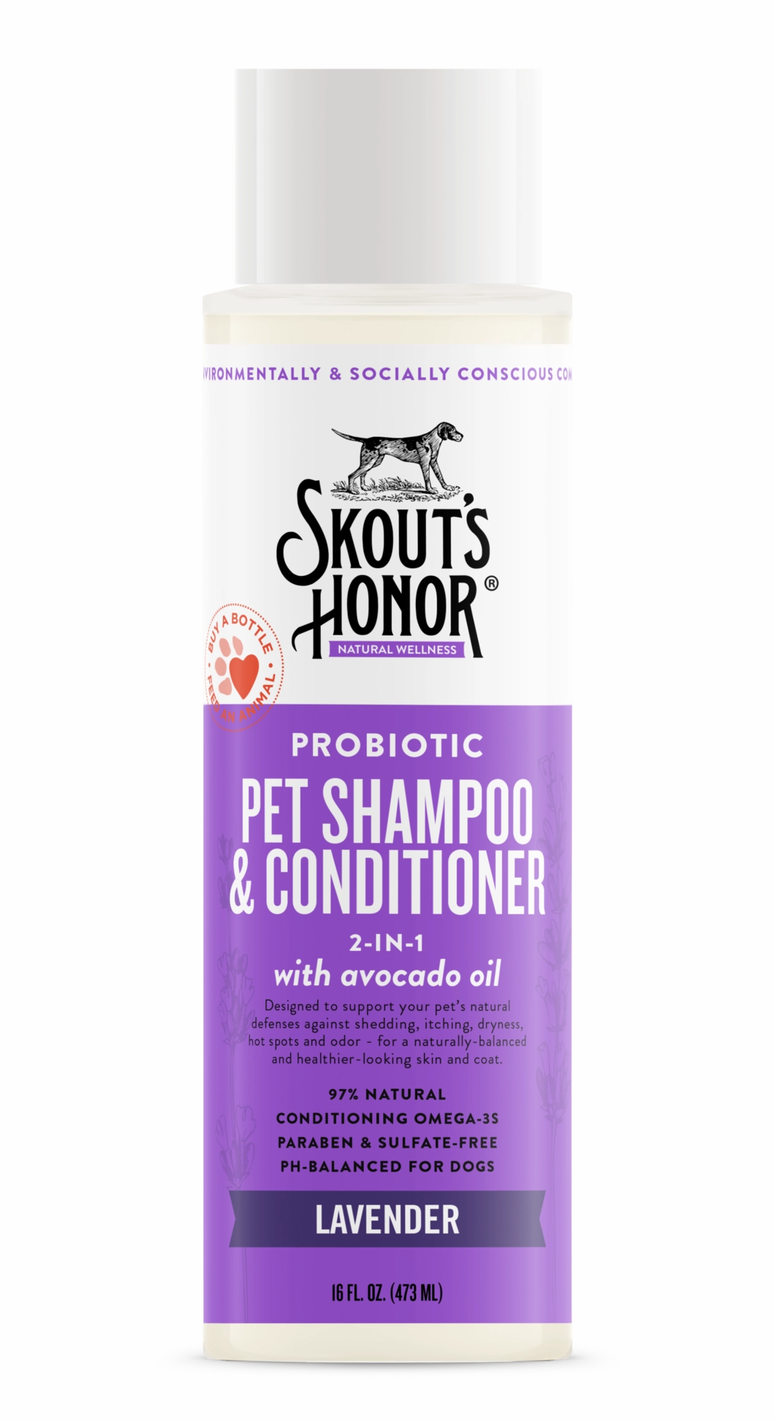 Skout's Honor Probiotic Shampoo & Conditioner (2-in-1) - Lavender