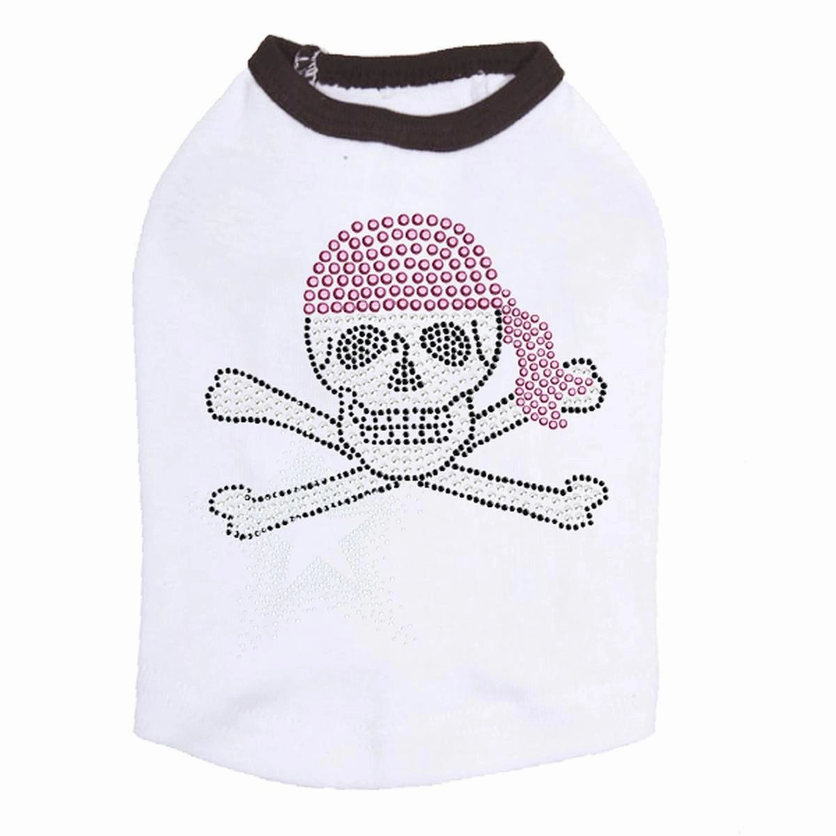 Skull Pink Bandana Rhinestone Dog Tank