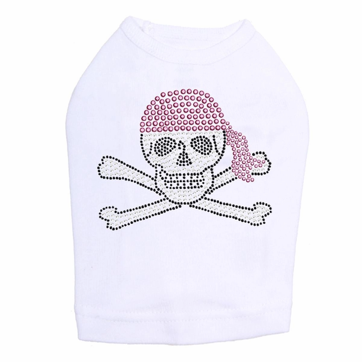 Skull Pink Bandana Rhinestone Dog Tank