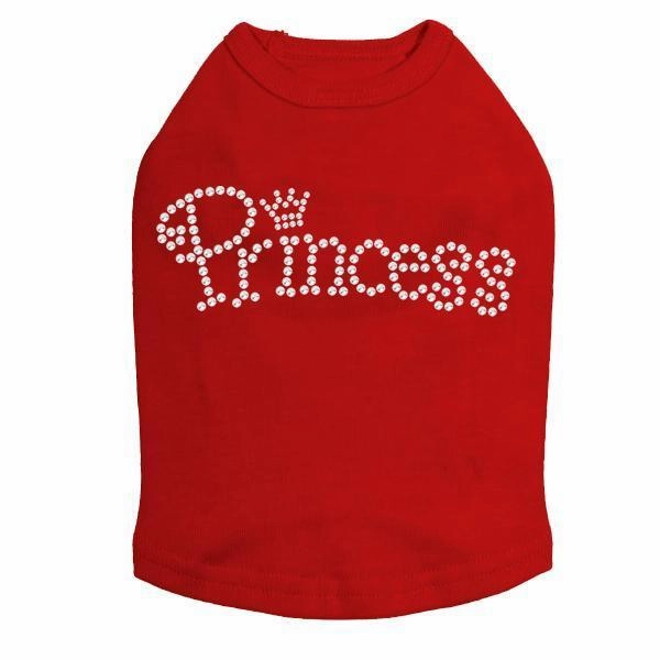 Small Princess Rhinestone Dog Tank