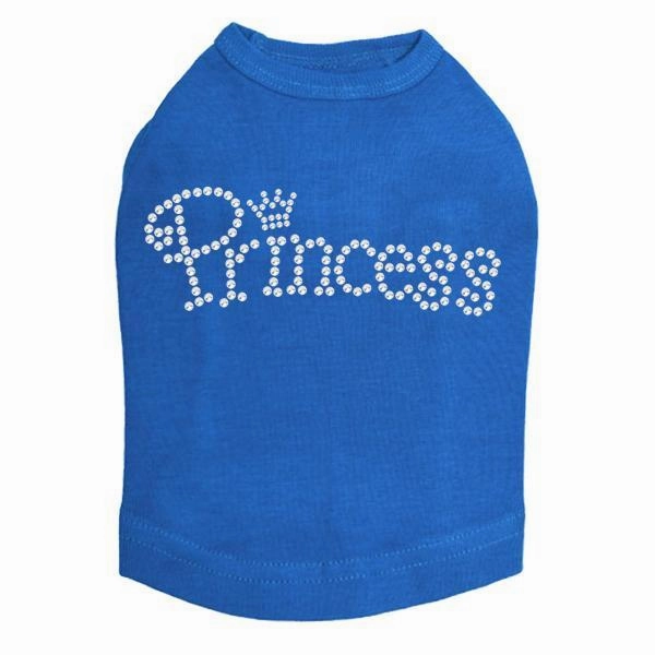 Small Princess Rhinestone Dog Tank