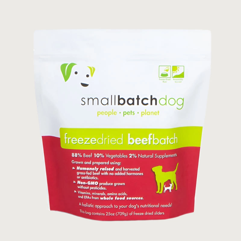SMALLBATCH Freeze-Dried Raw Beef Batch Sliders for Dogs