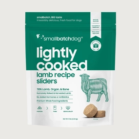 SMALLBATCH Lightly Cooked Lamb Batch Sliders for Dogs