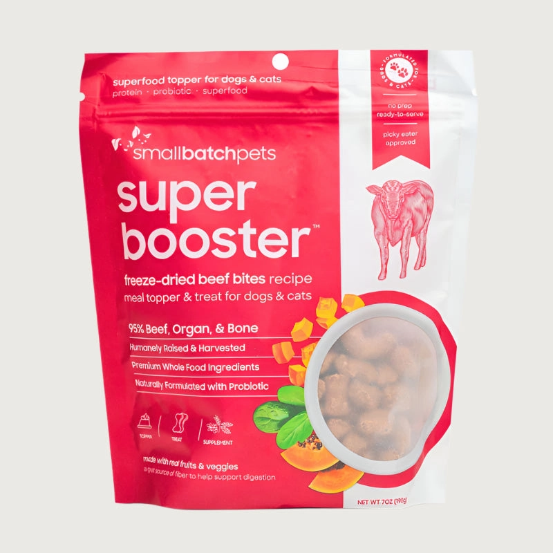 SMALLBATCH Super Booster Beef Bites Treat for Dogs and Cats