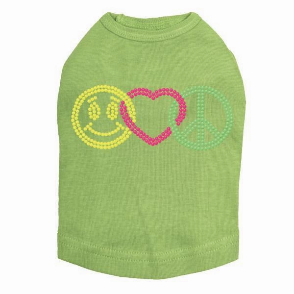Smiley Face Rhinestone Dog Tank
