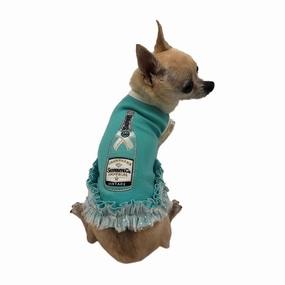 Sniffany Champagne Ruffle Dog Dress
