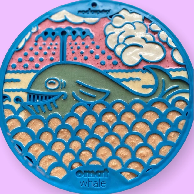 SodaPup Blue Whale Design eMat Enrichment Lick Mat With Suction Cups for Dogs