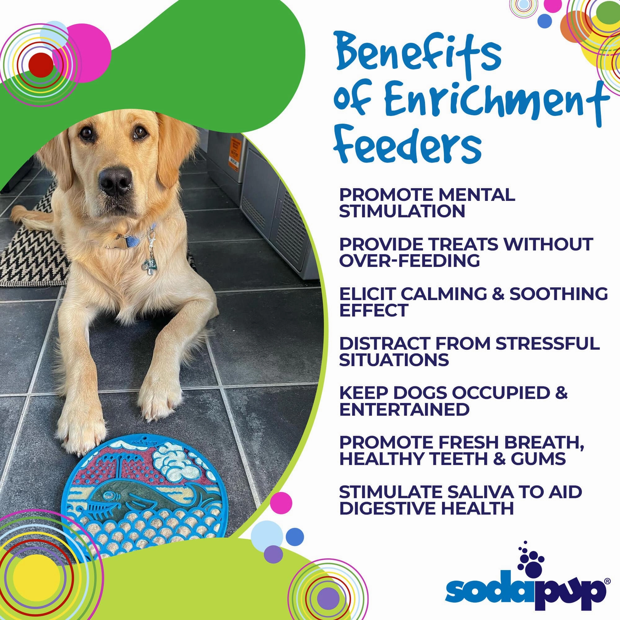 SodaPup Blue Whale Design eMat Enrichment Lick Mat With Suction Cups for Dogs