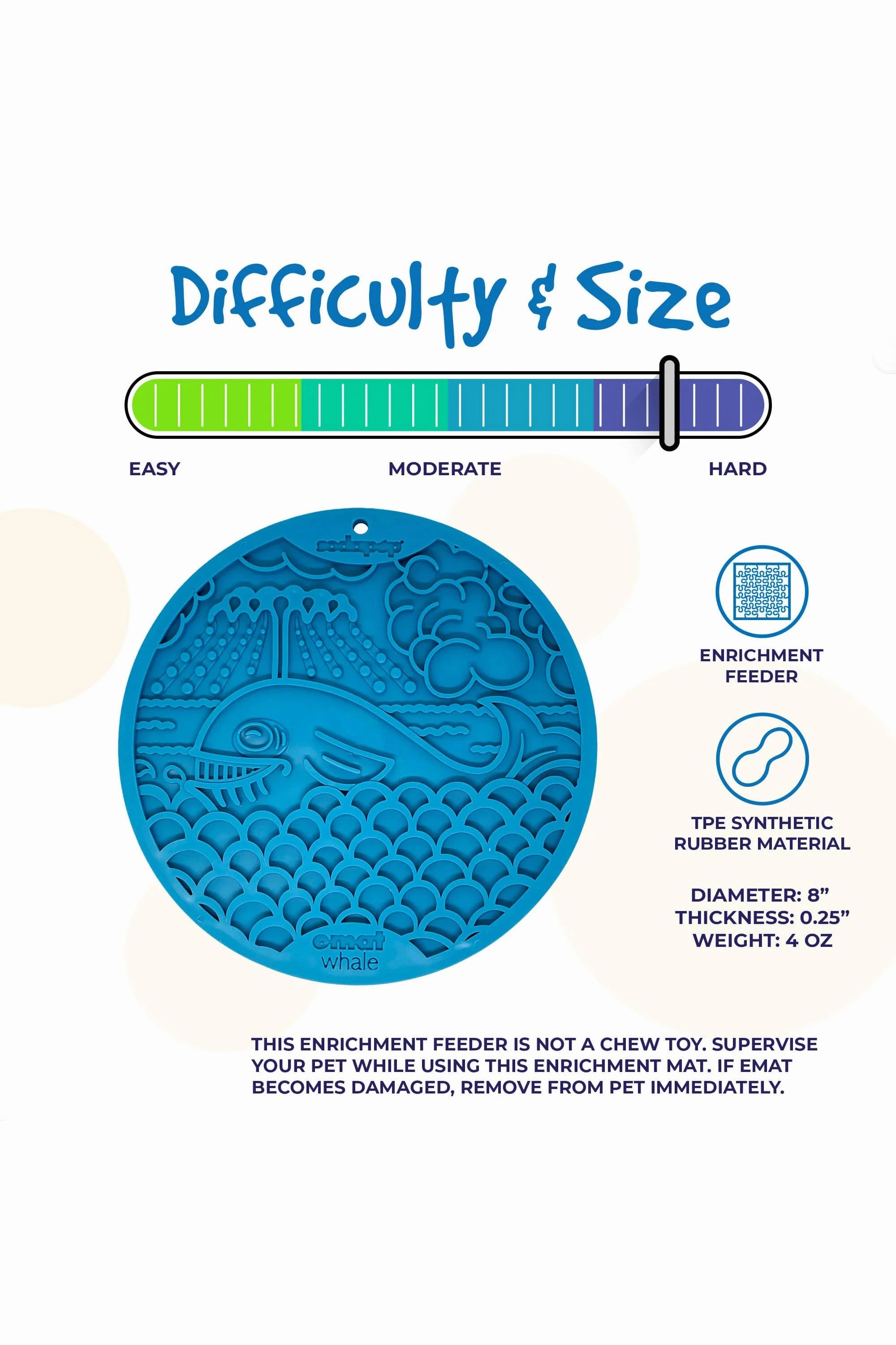 SodaPup Blue Whale Lickmat with Suction Cups