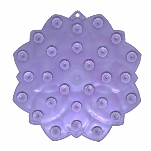 SodaPup Pastel Purple Mandala Softie eTray Enrichment Shallow Slow Feeder Bowl with Suction Cups for Dogs