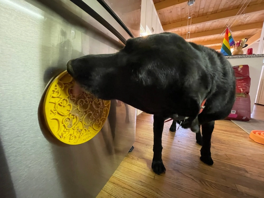 SodaPup Yellow Duckies Design eMat Enrichment Lick Mat With Suction Cups for Dogs