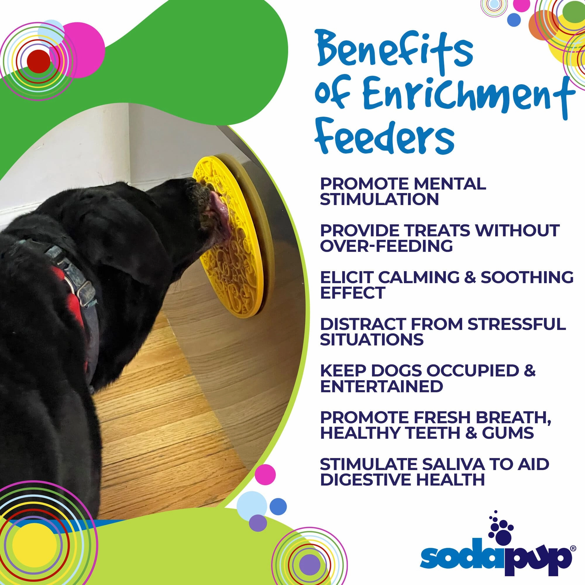 SodaPup Yellow Duckies Design eMat Enrichment Lick Mat With Suction Cups for Dogs