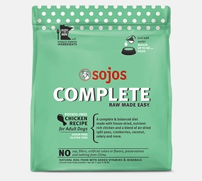 Sojos Complete Chicken Recipe Adult Freeze-Dried Grain-Free Raw Dog Food
