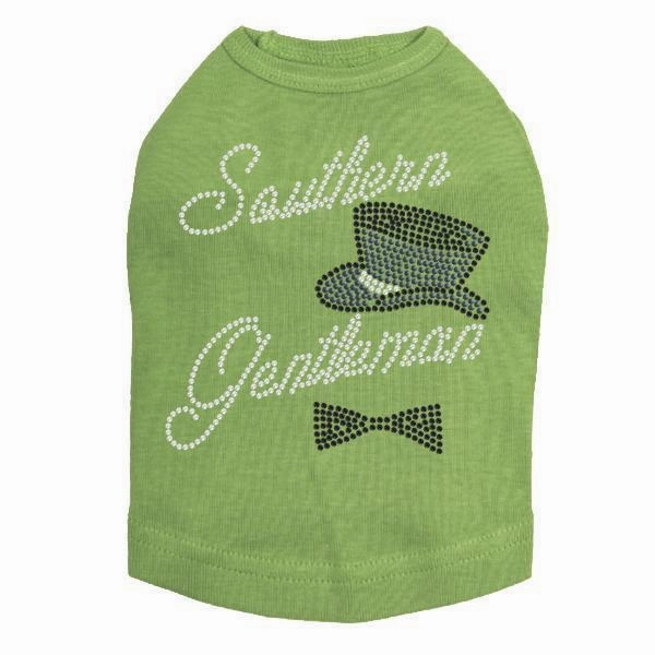 Southern Gentleman Rhinestone Dog Tank