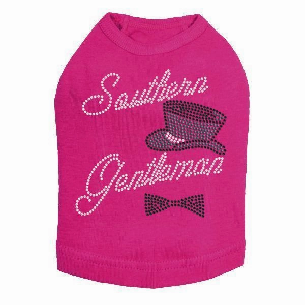 Southern Gentleman Rhinestone Dog Tank