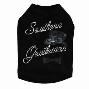 Southern Gentleman Rhinestone Dog Tank