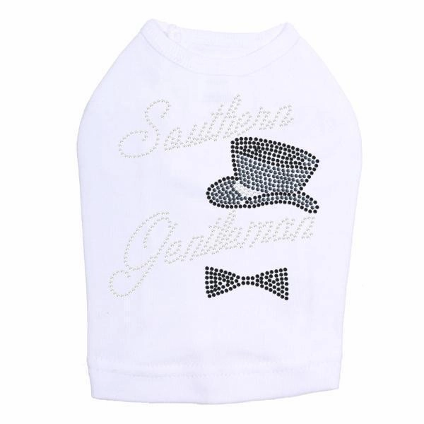 Southern Gentleman Rhinestone Dog Tank