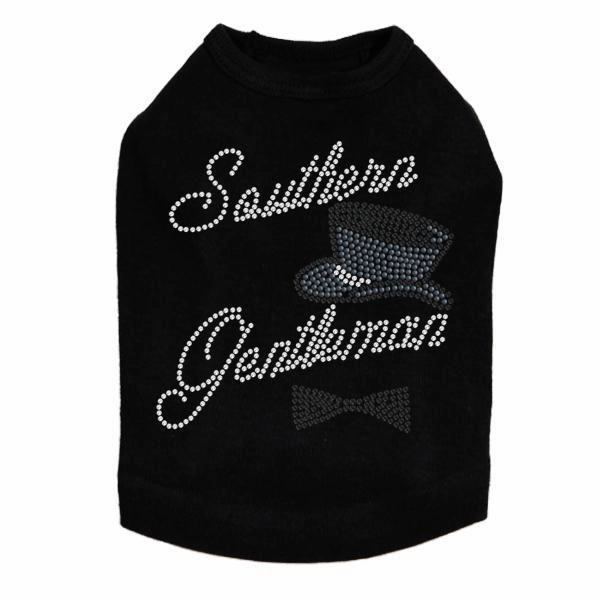 Southern Gentleman Rhinestone Dog Tank