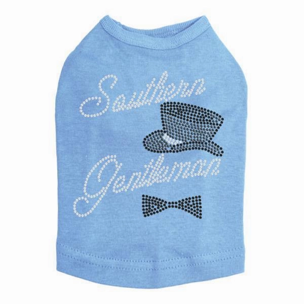 Southern Gentleman Rhinestone Dog Tank
