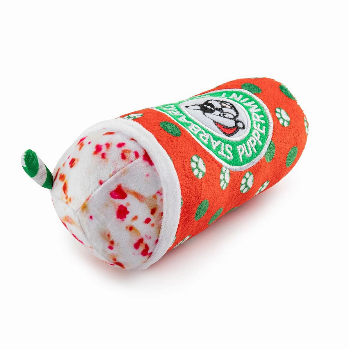 Starbarks Puppermint Mocha Holiday Dots Cup Dog Toy