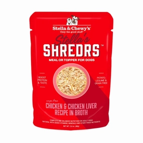 Stella & Chewy's - Stella's Shredrs For Dogs - Chicken & Chicken Liver Recipe in Broth 2.8oz