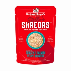 Stella & Chewy's - Stella's Shredrs For Dogs - Chicken & Salmon Recipe in Broth 2.8oz
