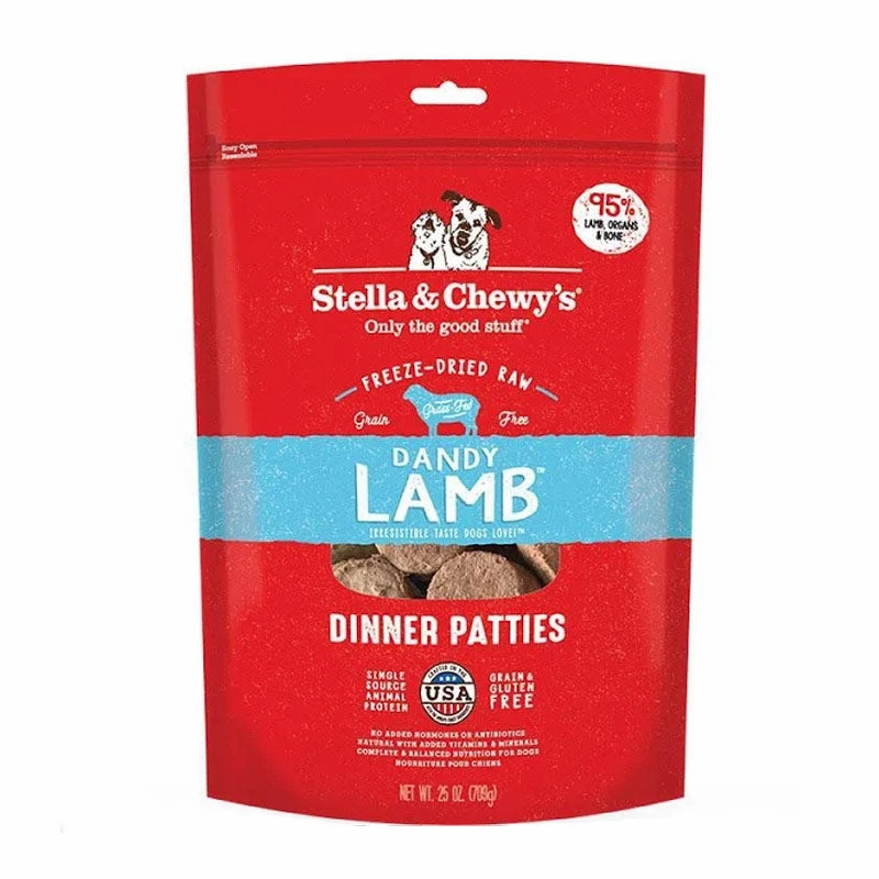 STELLA & CHEWY'S Freeze-Dried Raw Dandy Lamb Dinner Patties for Dogs