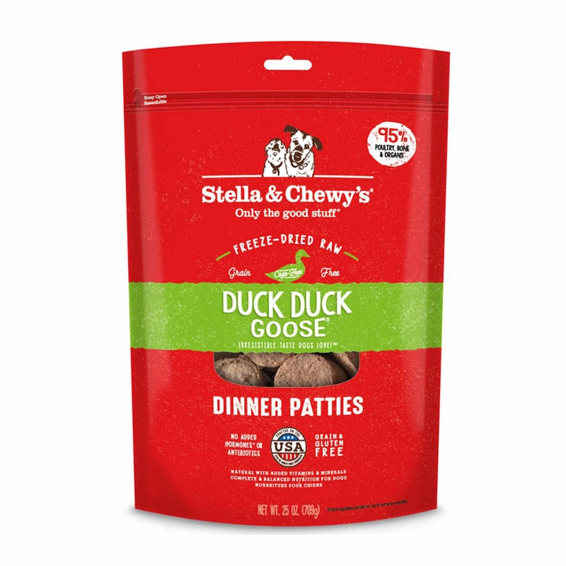 STELLA & CHEWY'S Freeze-Dried Raw Duck Duck Goose Patties for Dogs