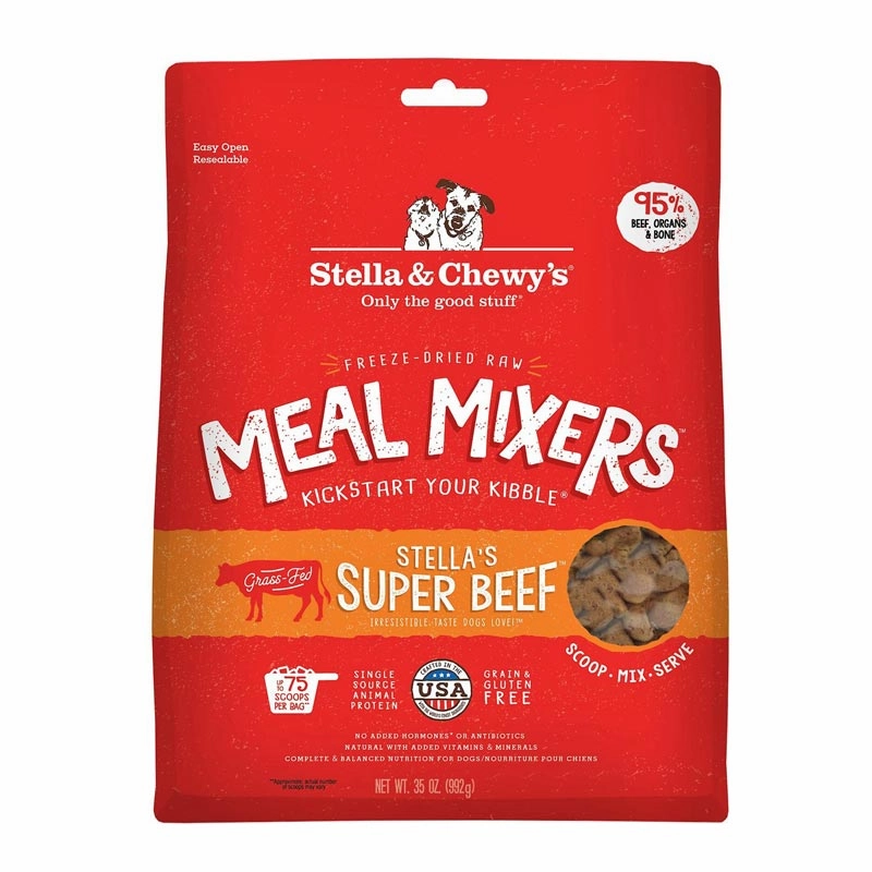 STELLA & CHEWY'S Freeze-Dried Raw Super Beef Meal Mixers for Dogs