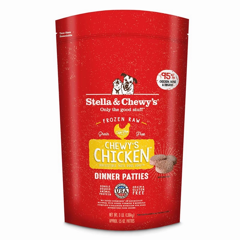 STELLA & CHEWY'S Frozen Raw Chewy's Chicken Dinner Patties for Dogs