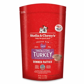 STELLA & CHEWY'S Frozen Raw Tantalizing Turkey Dinner Patties for Dogs