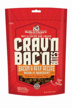 Stella and Chewys Crav'n Bac'n Bites Bacon & Beef Dog Treats
