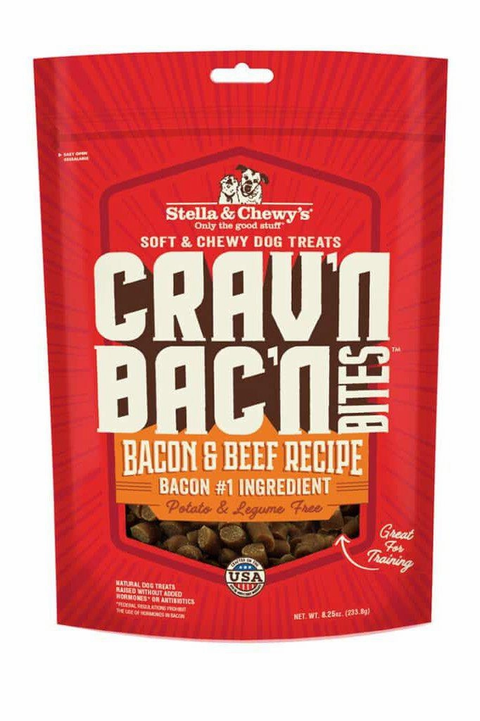 Stella and Chewys Crav'n Bac'n Bites Bacon & Beef Dog Treats