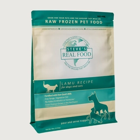 STEVE'S REAL FOOD Frozen Raw Lamu Recipe for Dogs and Cats