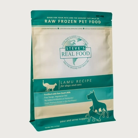 STEVE'S REAL FOOD Frozen Raw Lamu Recipe for Dogs and Cats