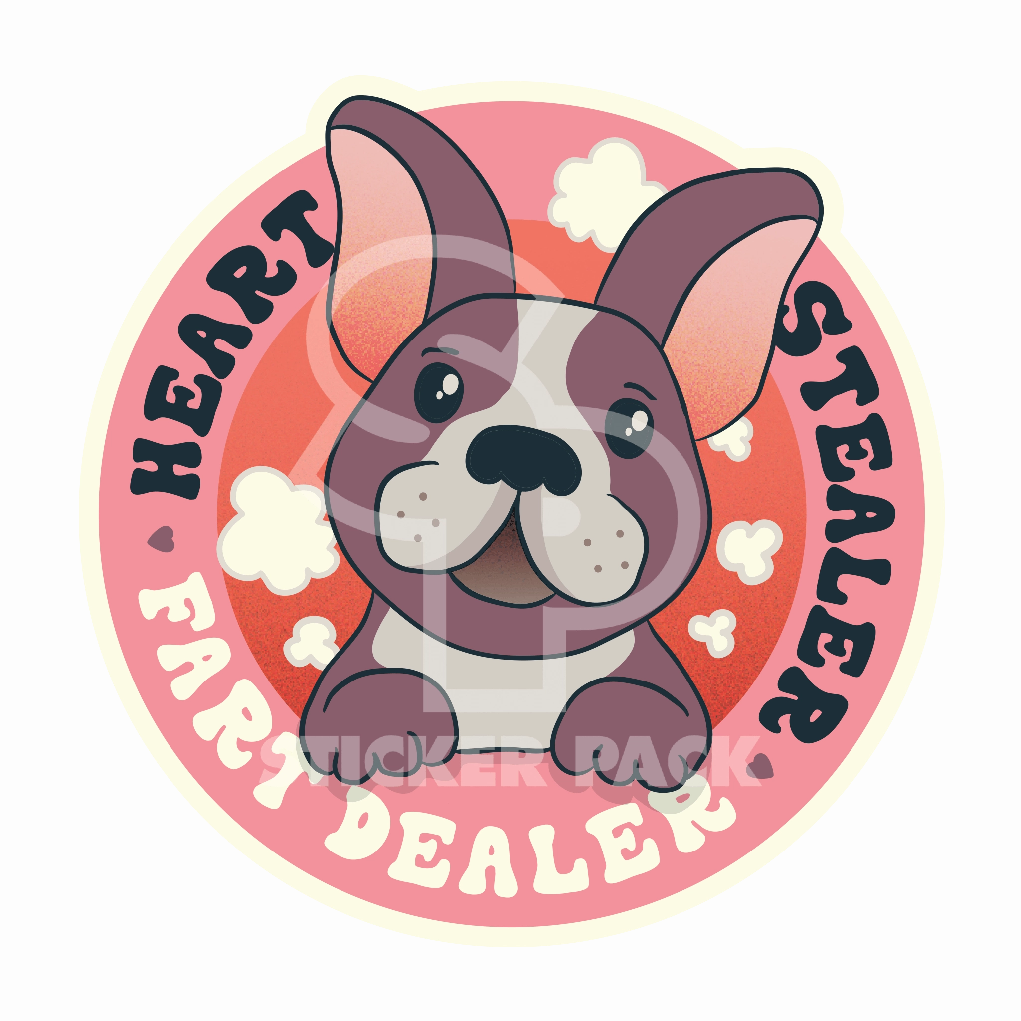 Sticker Pack Dog Sayings - Fart Dealer; Small Sticker