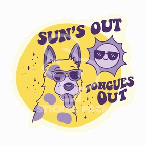 Sticker Pack Dog Sayings - Sun's Out Tongues Out