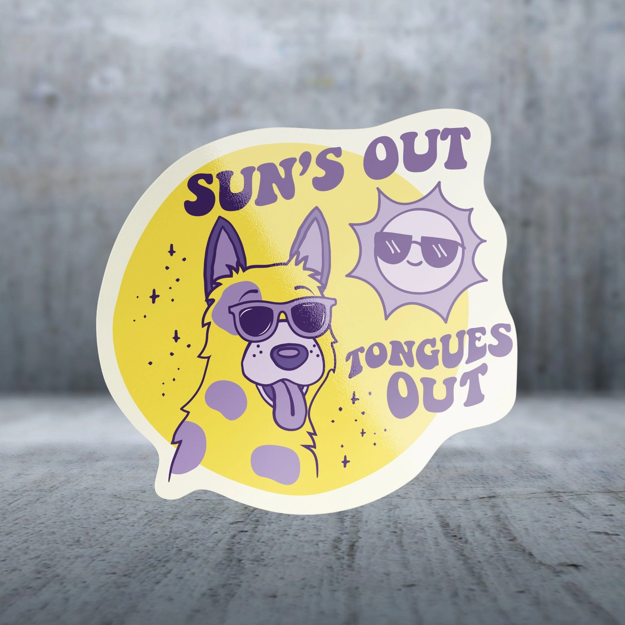 Sticker Pack Dog Sayings - Sun's Out Tongues Out