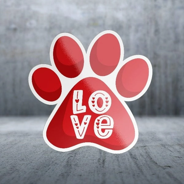 Sticker Pack Love Paw; Large Sticker