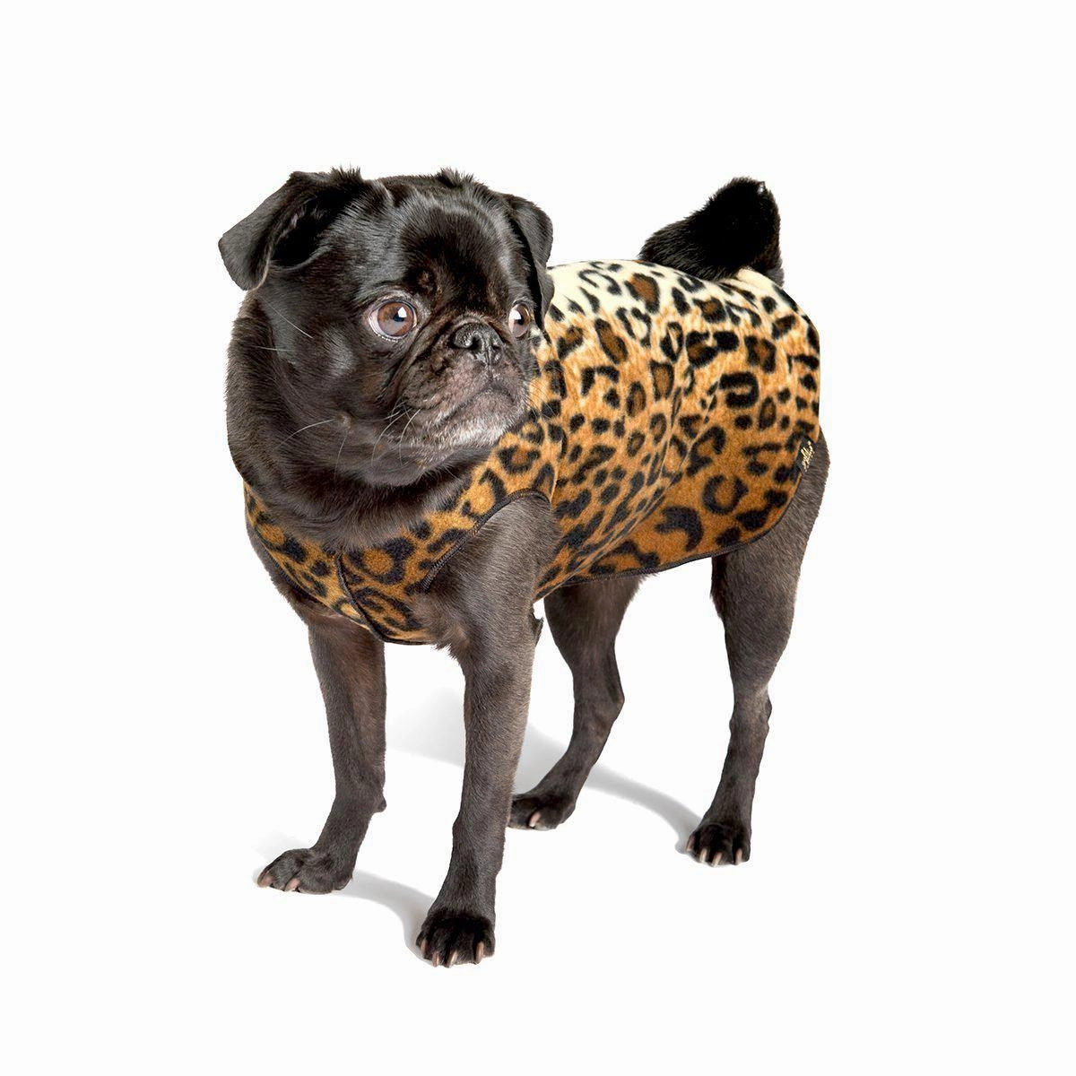 Stretch Fleece Dog Coat Leopard