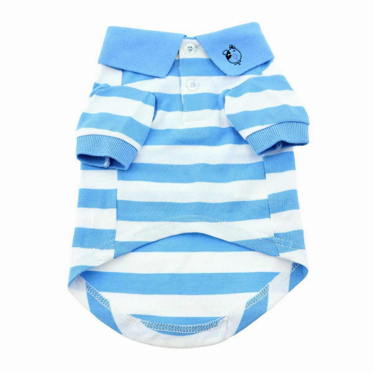 Striped Dog Polo Blue Niagra/White Medium