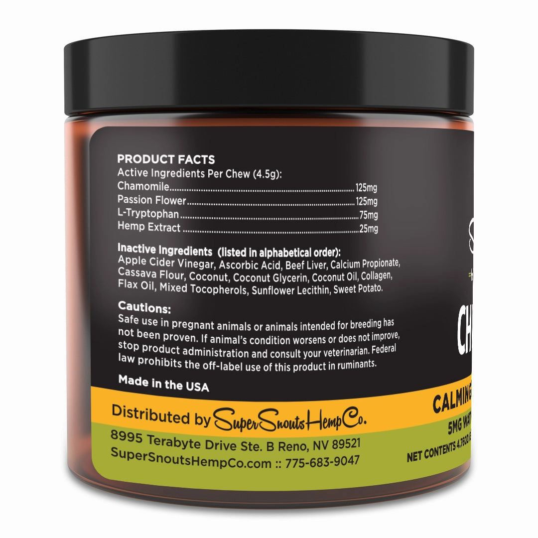 Super Snouts Grain Free CHILL   OUT Calming Hemp Chews