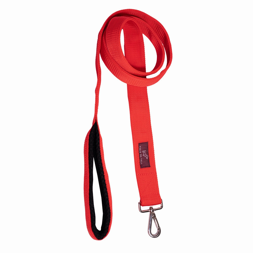 Tails to Tell Tactical Polyester Leash for Dogs (Red)