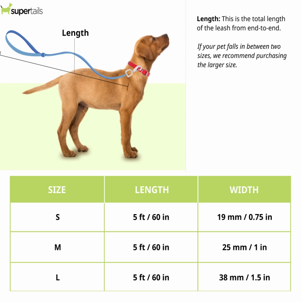 Tails to Tell Tactical Polyester Leash for Dogs (Red)